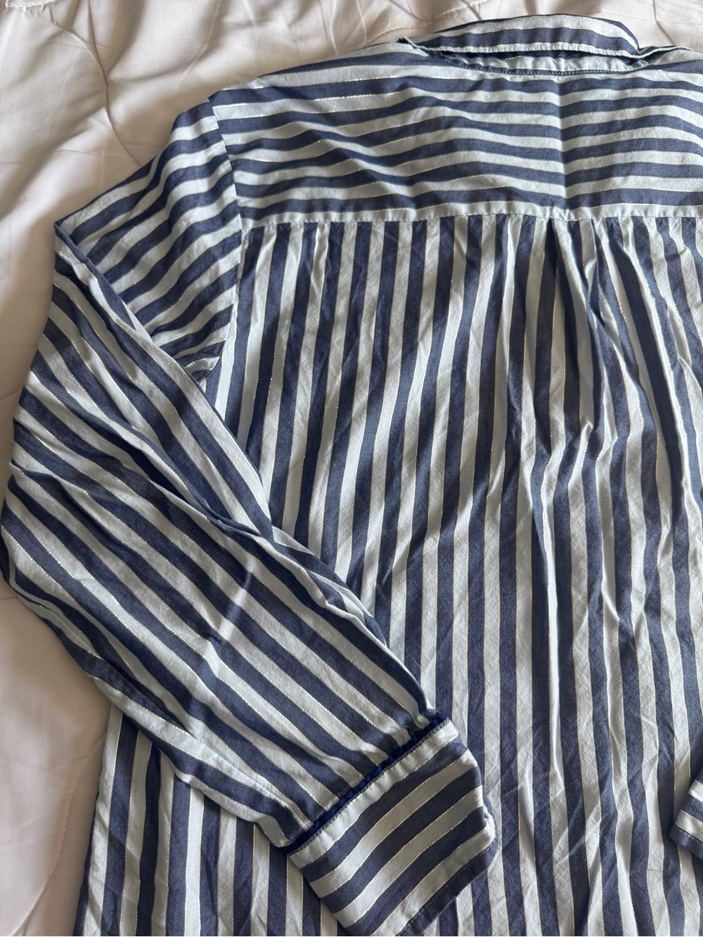 Victoria Secret Blue and White Stripped Long Nightgown NWOT - Picture 12 of 14